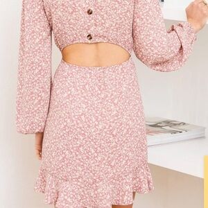 Lulu's blooming darling size large mini dress